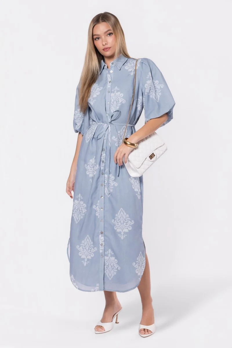 Lorelai Dress (Blue/White) - Image 5