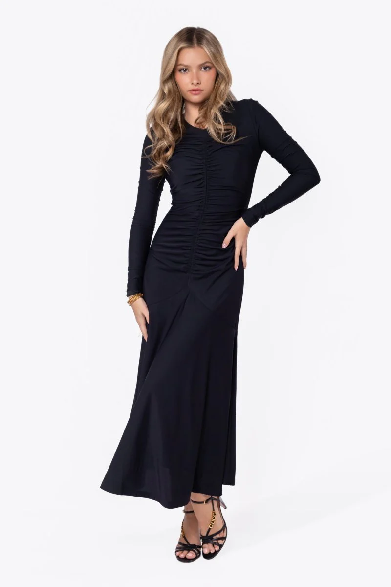 Mariella Dress (Black Solid) - Image 2