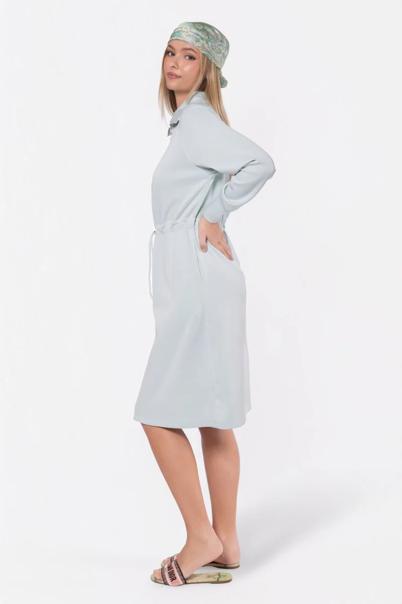 Mina Half Zip Dress 42" (Mint) - Image 3