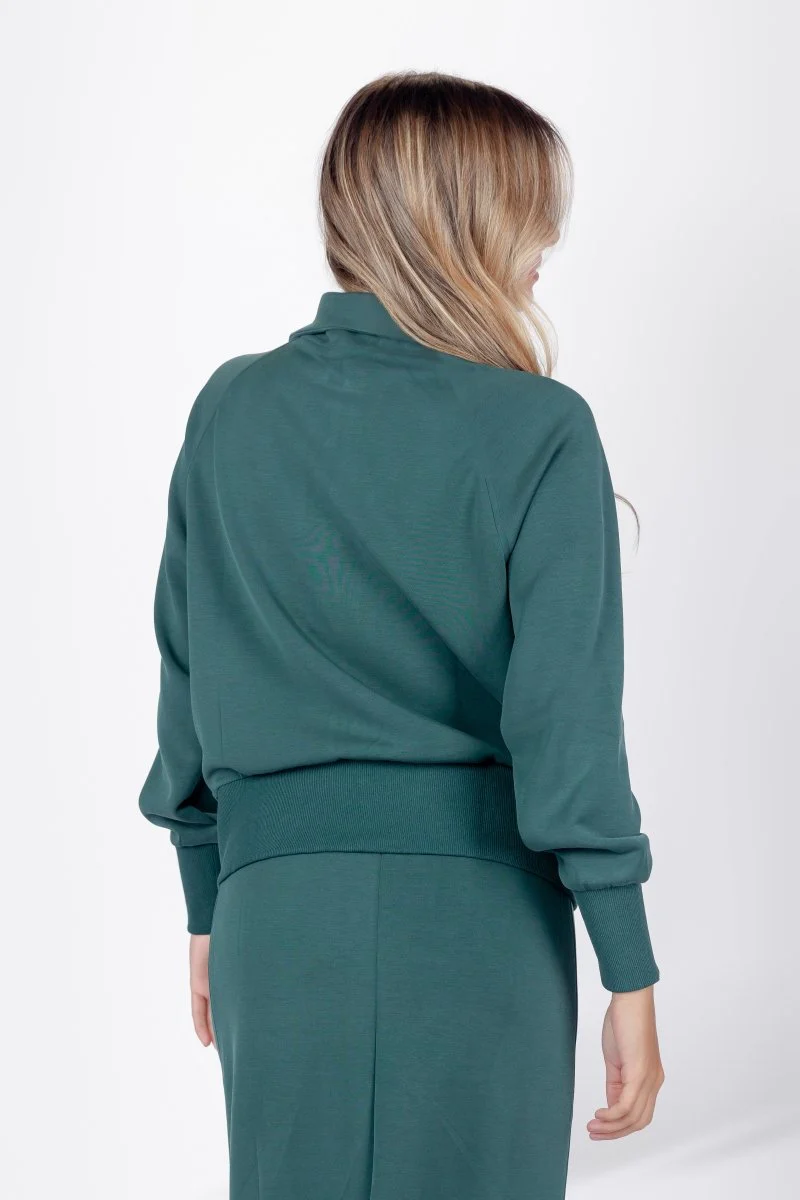 Mina Zip Up Jacket (Dark Green) - Image 5