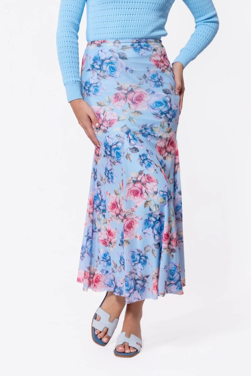 Natalia Skirt (Blue Flower) - Image 2