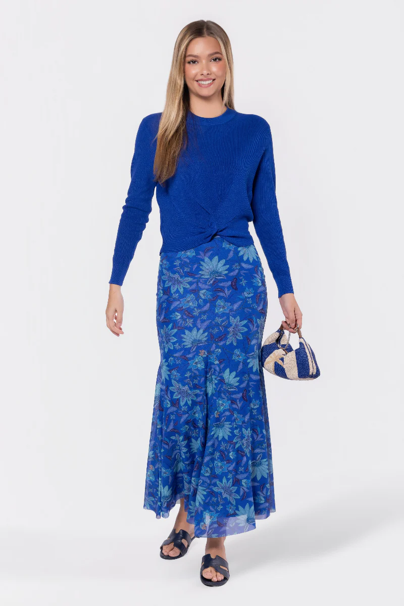 Natalia Skirt (Blue Pattern)