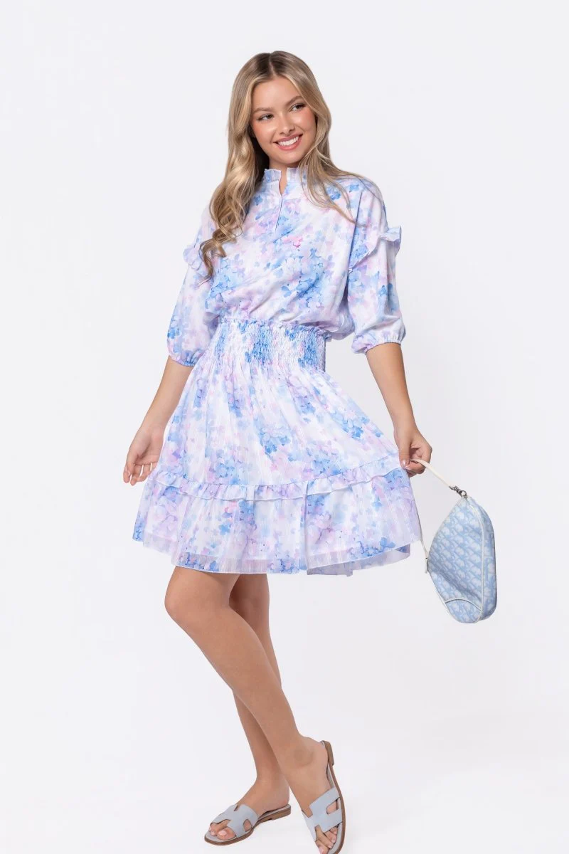 Olivia Dress 39" (Blue Flower) - Image 2