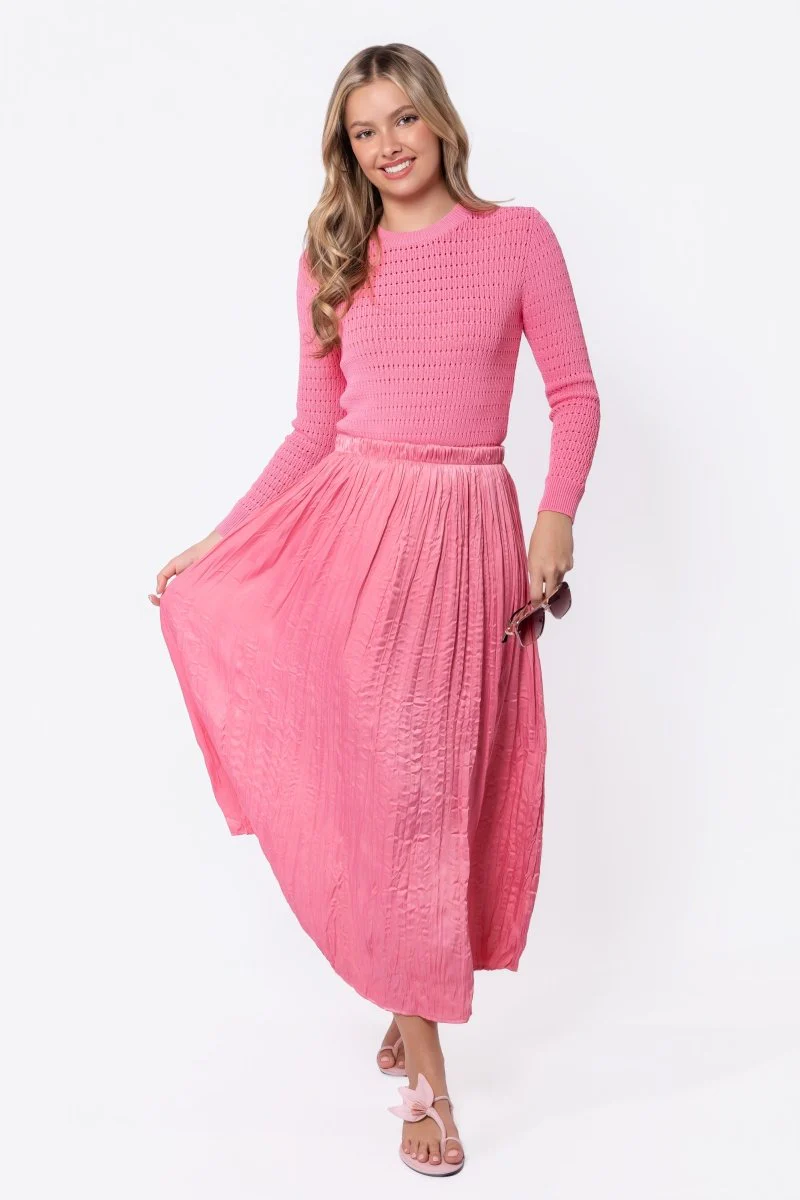 Paige Top (Medium Coral Pink) - Image 3