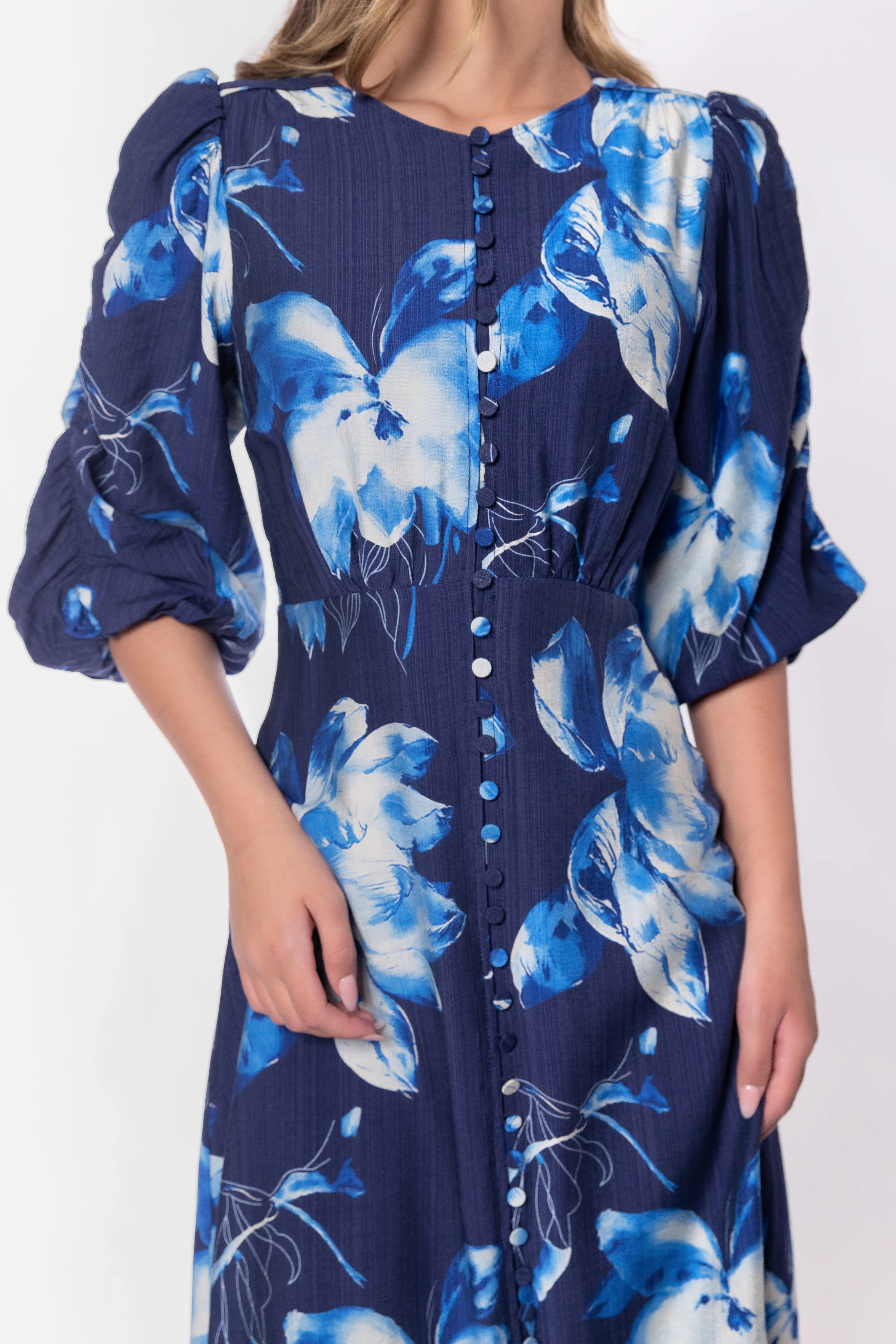 Patricia Dress (Navy Pattern) - Image 5
