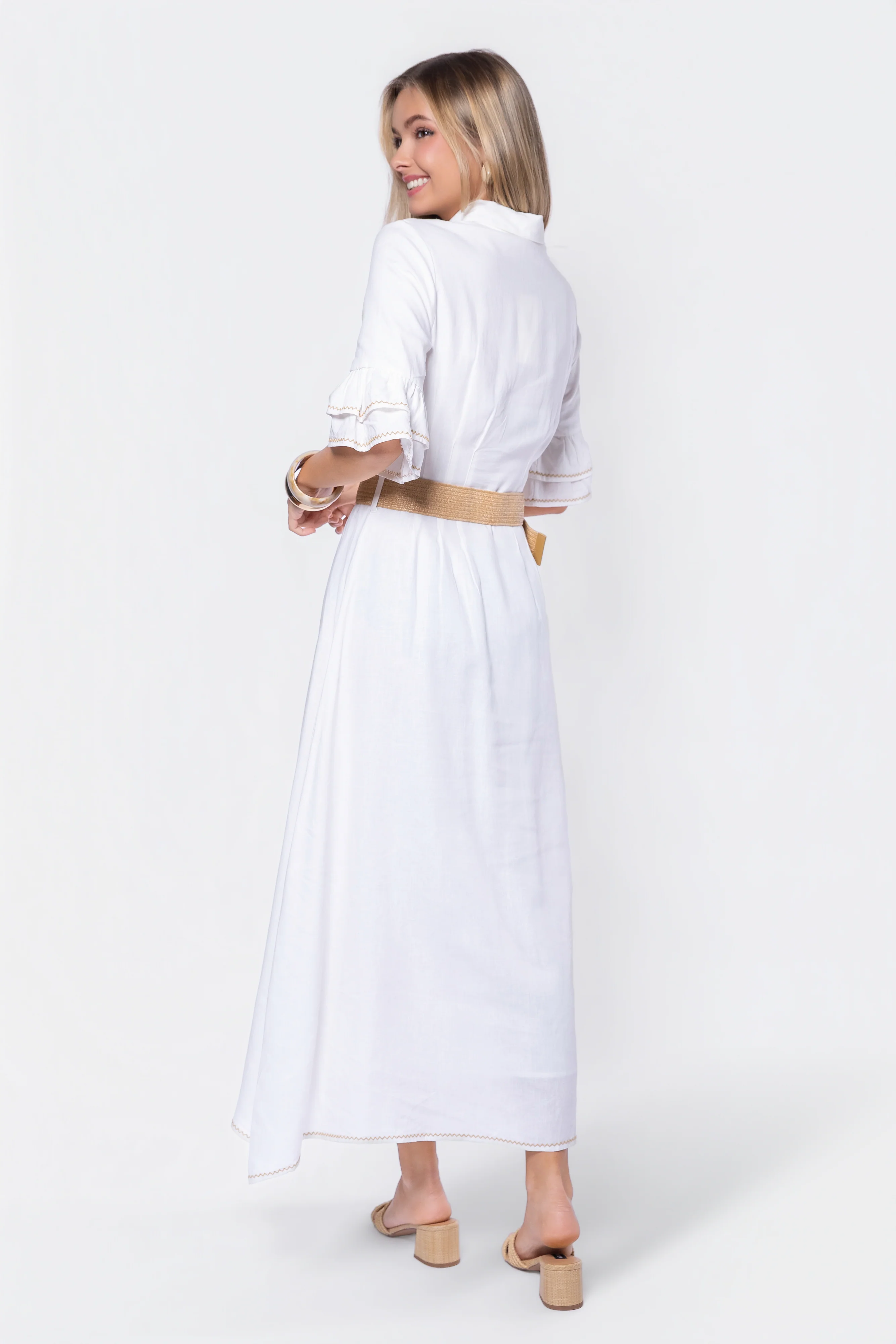 Penelope Dress (White Ground) - Image 4