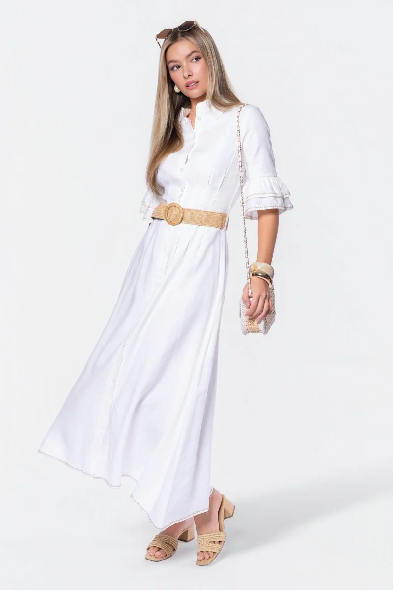 Penelope Dress (White Ground) - Image 6