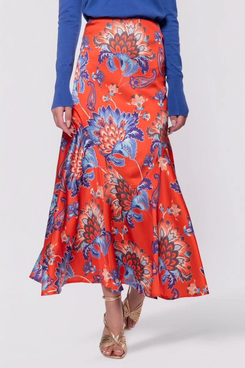 Rachel Skirt (Red/Blue) - Image 2