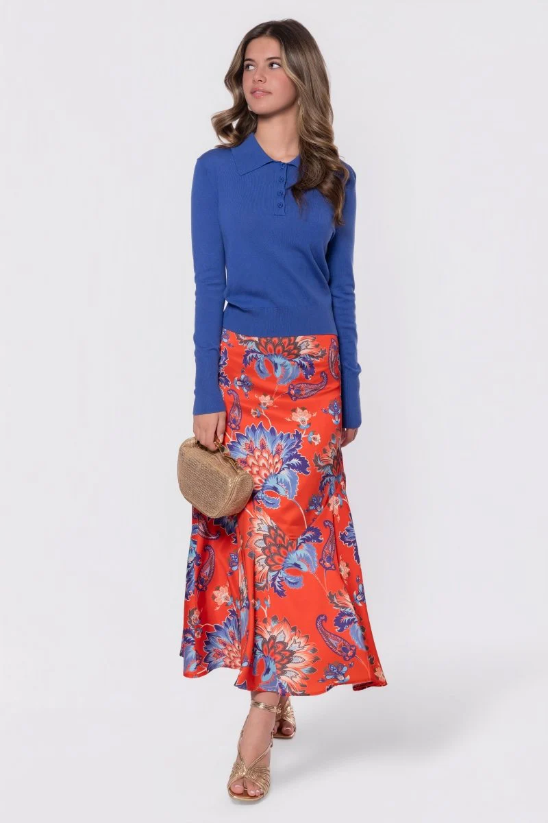 Rachel Skirt (Red/Blue) - Image 5