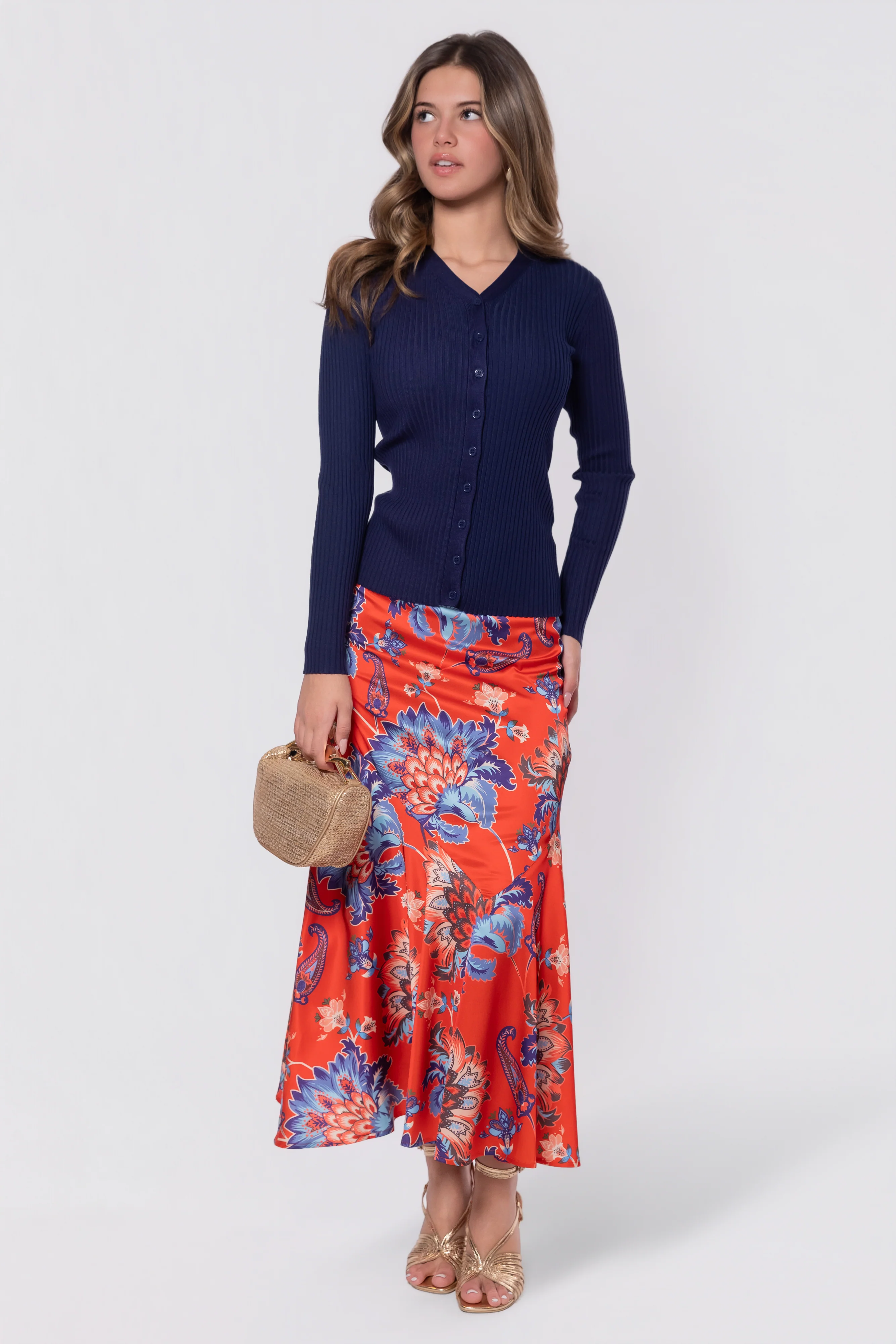 Rachel Skirt (Red/Blue) - Image 6