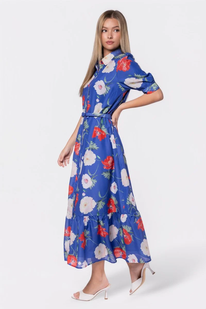Rosalie Dress (Blue Flower) - Image 3