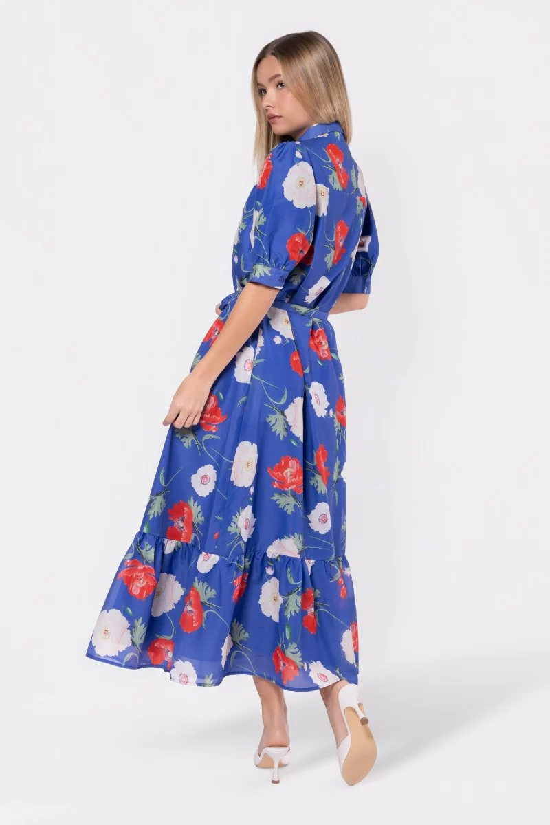 Rosalie Dress (Blue Flower) - Image 4