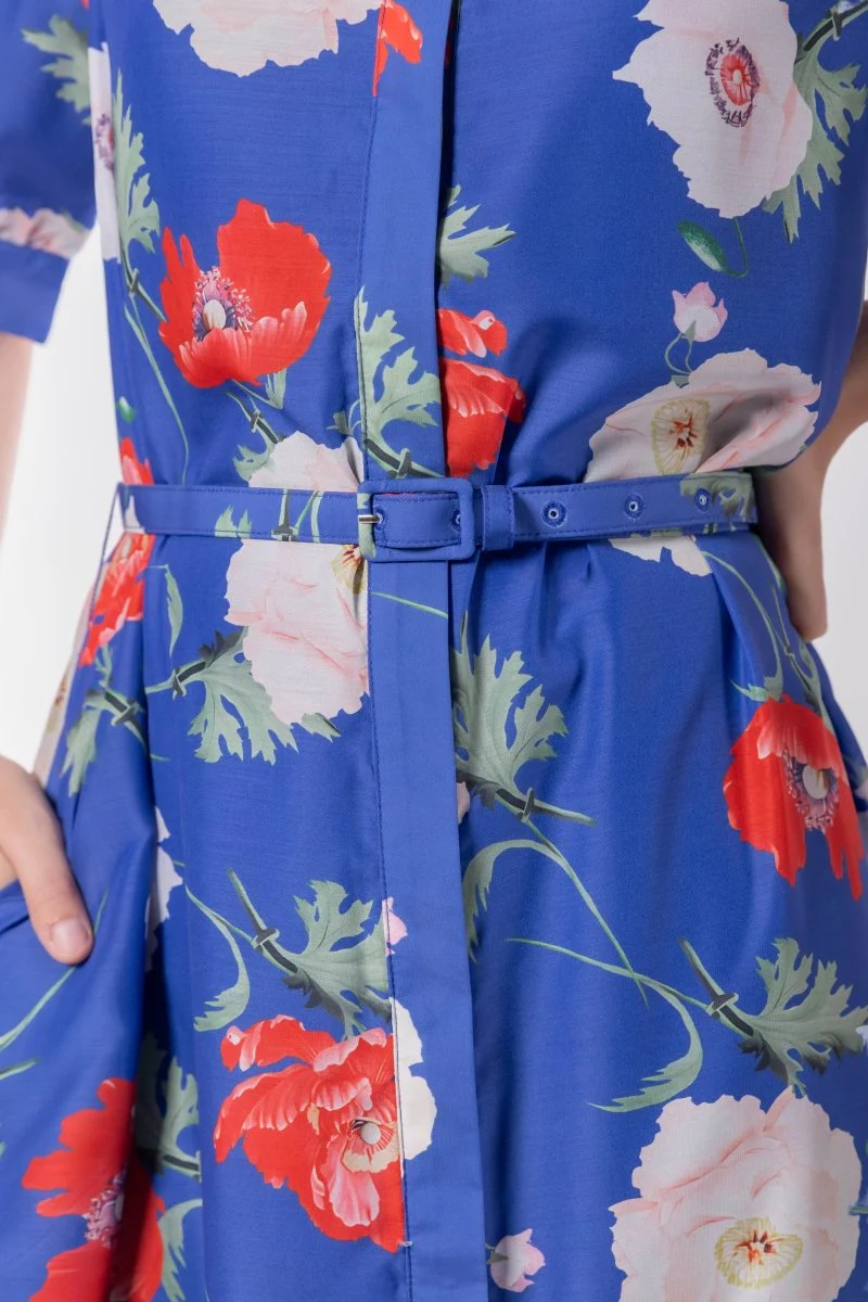 Rosalie Dress (Blue Flower) - Image 6