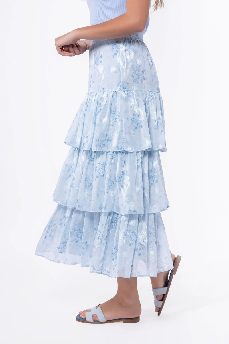 Suri Skirt (Blue Flower) - Image 3