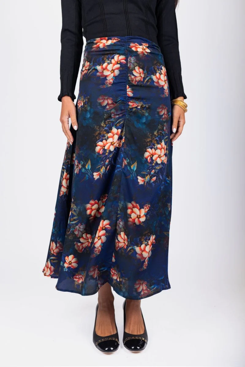 Sylvie Skirt (Blue/Red)