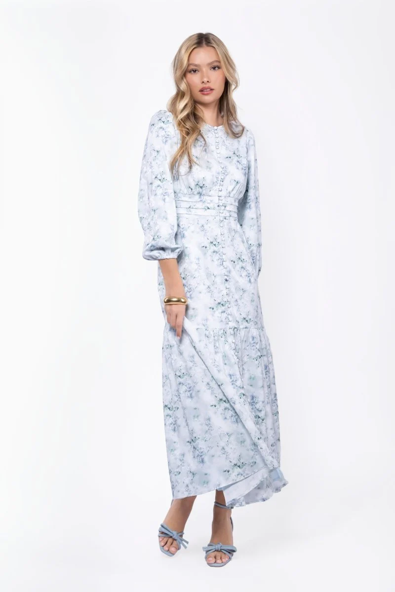 Valentina Dress (Green Flower)