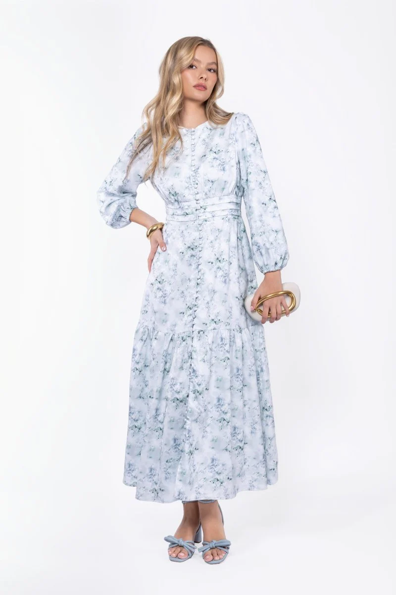 Valentina Dress (Green Flower) - Image 2