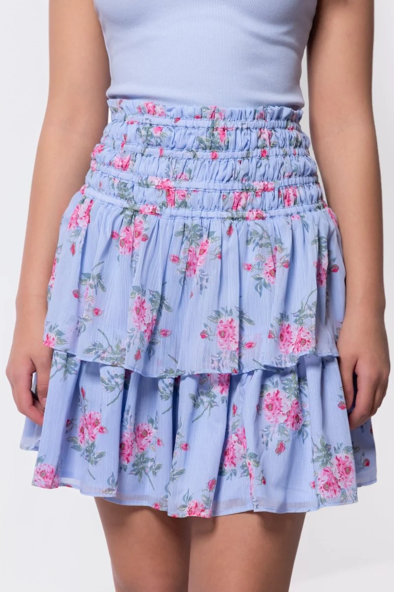 Zena Skirt 20" (Blue Ground)
